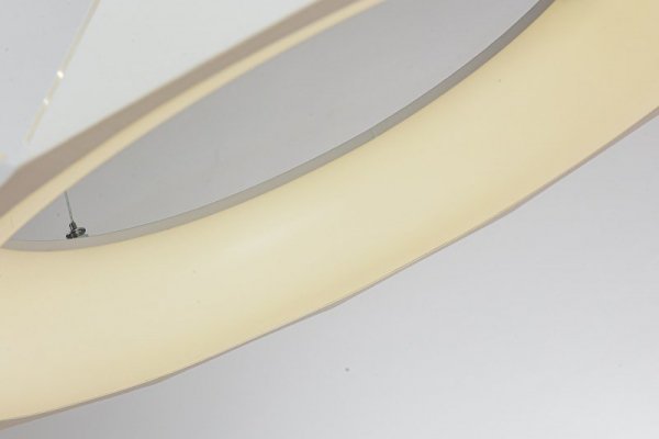 LAMPA WISZĄCA BIAŁA RING KOŁO OBRĘCZ DEKORACYJNA LED OKRĄGŁA DO SALONU SYPIALNI POKOJU LIGHT PRESTIGE REUS LP-8069/1P LED WH