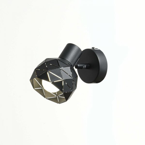 KINKIET SPOT REFLEKTOR CZARNY DEKORACYJNY REGULOWANY LIGHT PRESTIGE REUS LP-8069/1WS BK