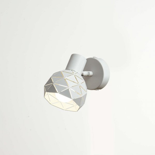 KINKIET SPOT REFLEKTOR BIAŁY DEKORACYJNY REGULOWANY LIGHT PRESTIGE REUS LP-8069/1WS WH