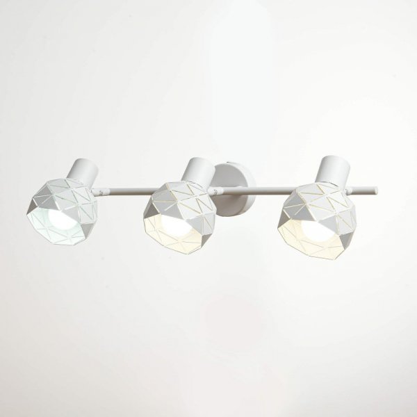 KINKIET PLAFON SPOT REFLEKTOR BIAŁY DEKORACYJNY REGULOWANY LIGHT PRESTIGE REUS LP-8069/3WS WH