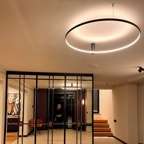 LIGHT PRESTIGE RING LP-909/1C 4L BK PLAFON SUFITOWY KOŁO OBRĘC CZARNY 4000K 90CM 