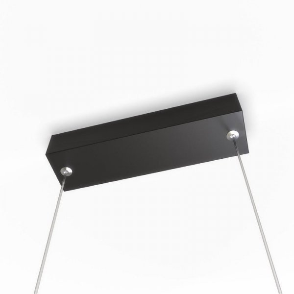 LIGHT PRESTIGE MIRROR LAMPA WISZĄCA LED RING CZARNY KOŁO OBRĘCZ LP-999/1P S BK CCT