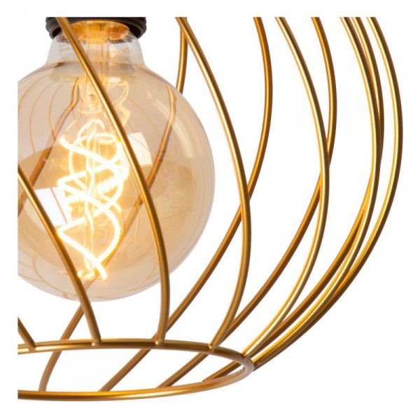 LAMPA CZARNO ZŁOTA METALOWA DRUCIANA LUCIDE DANZA 21128/25/02