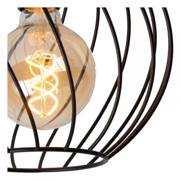LAMPA CZARNA DRUCIANA METALOWA CZARNA KULA LUCIDE DANZA 21128/25/30