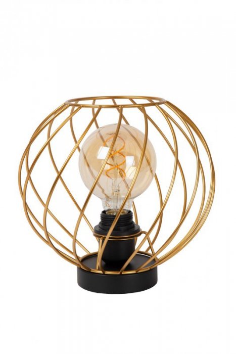 LAMPA CZARNO ZŁOTA METALOWA DRUCIANA LUCIDE DANZA 21528/25/02