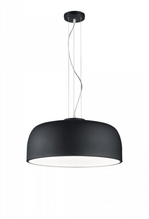 DUŻA CZARNA LAMPA NAD STÓŁ METALOWA 50CM DO JADALNI KUCHNI SALONU BARON BARON 309800432 TRIO