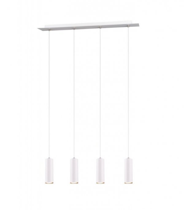 LAMPA WISZĄCA BIAŁA NA LISTWIE TUBY DO JADALNI KUCHNI NAD STÓŁ MARLEY 312400401 TRIO