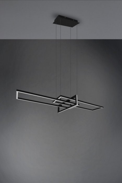 LAMPA WISZĄCA LED MATOWA CZARNA NOWOCZESNA DO SALONU JADALNI NAD STÓŁ BARWA CIEPŁA 3000K SALINAS 320310332 TRIO
