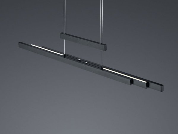 LAMPA WISZĄCA CZARNA LED NAD STÓŁ DO KUCHNI JADALNI TRAJAN 375310532 TRIO