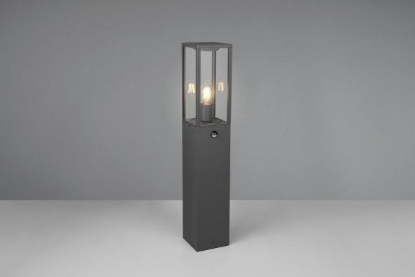 LAMPA STOJĄCA SŁUPEK OGRODOWY Z CZUJNIKIEM RUCHU 80CM ANTRACYT INDUSTRIALNY GARONNE - CZUJNIK RUCHU 401869142 TRIO