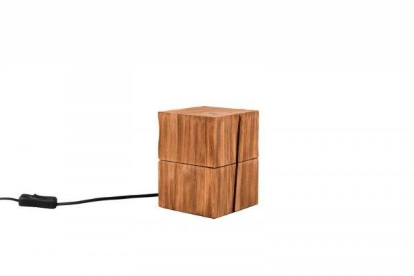 LAMPKA STOŁOWA NOCNA IMITACJA DREWNA DO SALONU SYPIALNI DEKORACYJNA TREASURE 514110130 TRIO