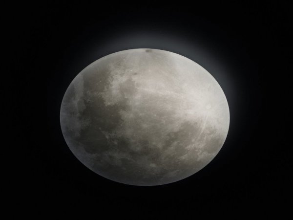 PLAFON LAMPA SUFITOWA IMITUJĄCA WYGLĄDAJĄCA JAK KSIĘŻYC DEKORACYJNY LUNAR 627516000 TRIO Z PILOTEM ZDALNEGO STEROWANIA 