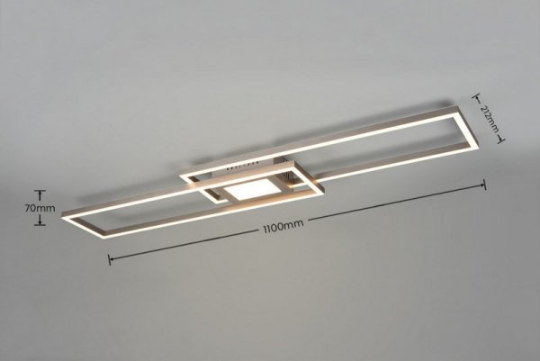 LAMPA SUFITOWA PLAFON LED STEROWANY PILOTEM NOWOCZESNY DO SALONU SYPIALNI KUCHNI GANADO 670710507 TRIO
