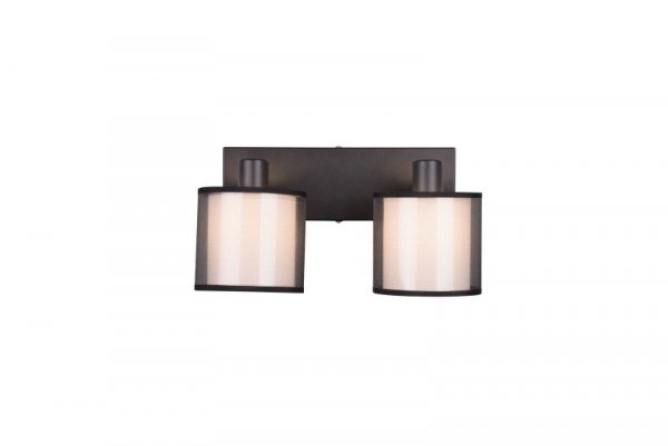 PLAFON SPOT KINKIET CZARNY REGULOWANY Z ABAŻUREM BURTON 811400232 TRIO