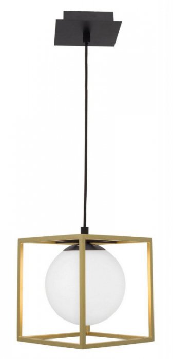 LAMPA SUFITOWA WISZĄCACZARNO ZŁOTA KLOSZ KULA BIAŁA NOWOCZESNA DO SALONU JADALNI SYPIALNI LUCES EXCLUSIVAS PLATA LE41786