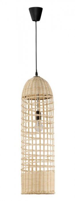 LAMPA WISZĄCA NATURAL EKO RATTANOWA DO SALONU JADALNI KUCHNI W STYLU BOHO  LUCES EXCLUSIVAS PALMAS LE42141