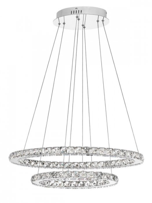 LAMPA WISZĄCA RING KRYSZTAŁOWY CHROM W STYLU GLAMOUR LUCES EXCLUSIVAS CEDEIRA LE42313