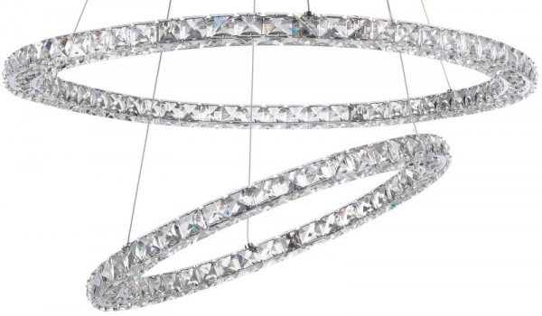 LAMPA CHROM KRYSZTAŁOWA RING W STYLU GLAMOUR DO SALONU SYPIALNI LUCES EXCLUSIVAS CERCEDA LE42314