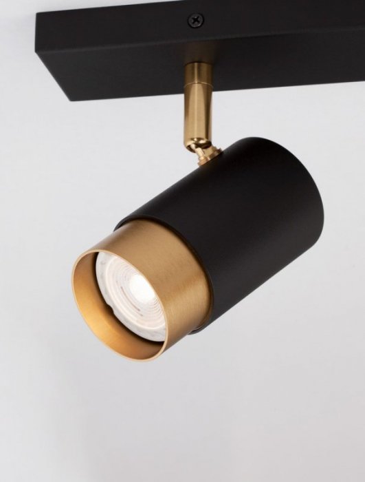 PLAFON SPOT REGULOWANY CZARNO ZŁOTY NOWOCZESNY DO POKOJU KUCHNI LUCES EXCLUSIVAS CAYES LE42613