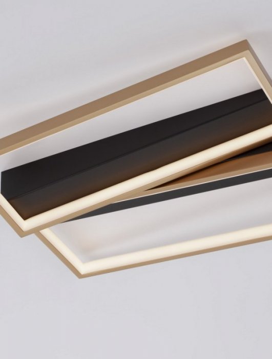 PLAFON LED NOWOCZESNY CZARNO ZŁOTY LUCES EXCLUSIVAS CROIX LE42657