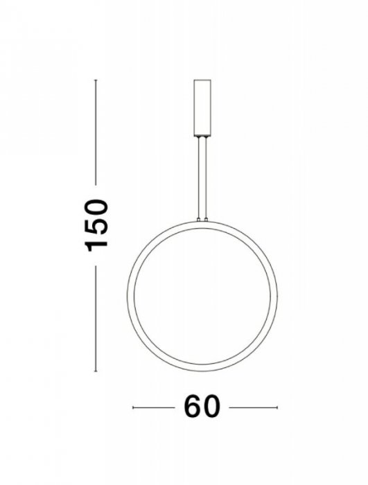 LAMPA WISZĄCA KOŁO RING PIONOWE DO SALONU JADALNI KUCHNI NAD STÓŁ LUCES EXCLUSIVAS AUTLAN LE42772