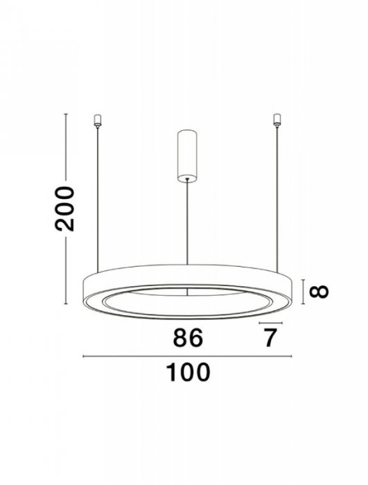LAMPA WISZĄCA LED RING OBRĘCZ KOŁO NOWOCZESNA DO SALONU JADALNI KUCHNI LUCES EXCLUSIVAS SONORA LE42814