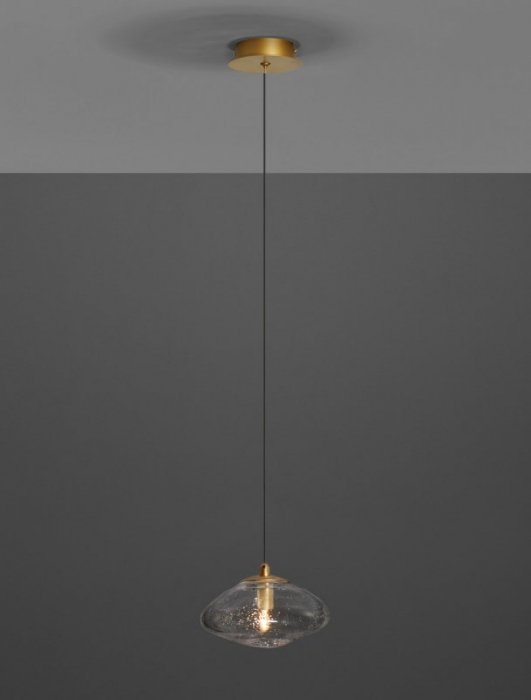 LAMPA WISZĄCA SZKLANA ZŁOTA NOWOCZESNA DO SALONU SYPIALNI KUCHNI LUCES EXCLUSIVAS NAYARIT LE42897