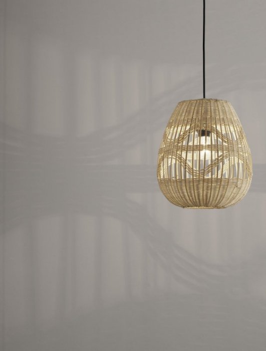 LAMPA WISZĄCA NATURAL EKO RATTANOWA DO SALONU JADALNI KUCHNI W STYLU BOHO LUCES EXCLUSIVAS REYNOSA LE42949