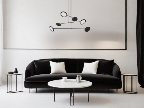 LAMPA WISZĄCA NOWOCZESNA CZARNA LED DESINGERSKA BARWA CIEPŁA LUCES EXCLUSIVAS ABOT LE43208