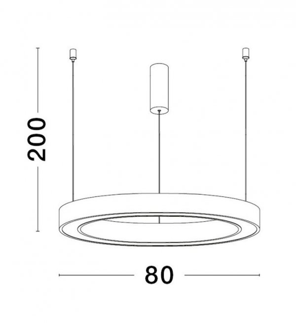LAMPA WISZĄCA RING KOŁO OBRĘCZ LED DO SALONU JADALNI KUCHNI NAD STÓŁ WYSPĘ LUCES EXCLUSIVAS MILPA LE43287