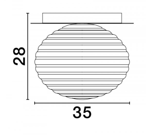LAMPA ZŁOTA KULA BIAŁA LUCES EXCLUSIVAS BALAJU LE43685