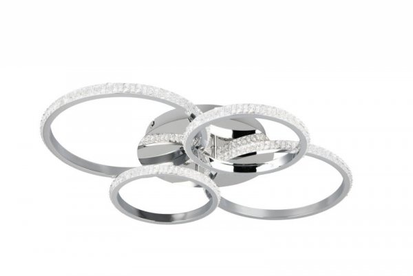 LAMPA SUFITOWA PLAFON LED CHROM KOŁA OKRĘGI NOWOCZESNY DO SALONU SYPIALNI  CIRES R67364106 RL REALITY LEUCHTEN