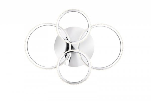 LAMPA SUFITOWA PLAFON LED CHROM KOŁA OKRĘGI NOWOCZESNY DO SALONU SYPIALNI  CIRES R67364106 RL REALITY LEUCHTEN