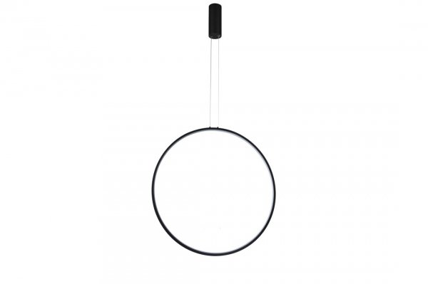 AZZARDO MASSIMA AZ5255 60 BK LAMPA WISZĄCA RING OBRĘCZ KOŁO CZARNE PIONOWE LED
