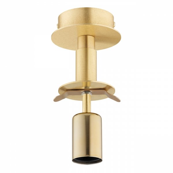 LAMPA SUFITOWA PLAFON ZŁOTY MOSIĄDZ SZCZOTKOWANY KULA BIAŁA 25CM GLAMOUR DO SALONU POKOJU KUCHNU ŁAZIENKI ARGON PALOMA 8505