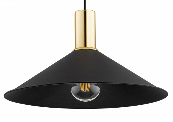 LAMPA WISZĄCA CZARNO ZŁOTA MOSIĄDZ METALOWA LOFT INDUSTRIALNA DO KUCHNI JADALNI NAD STÓŁ ARGON MINORI 4912 