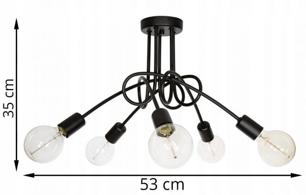 LAMPA SUFITOWA INDUSTRIALNA LOFT EDISON KOLORY  LIGHT HOME