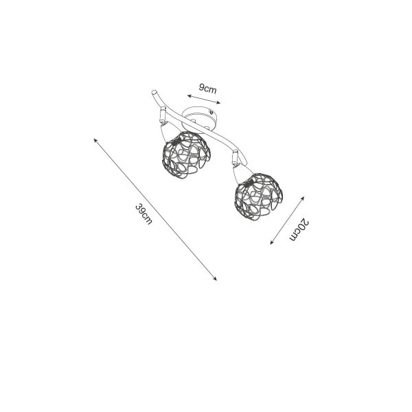 ZUMA LINE R5017002-2S OLTEN LAMPA SUFITOWA  BIAŁA AŻUROWA