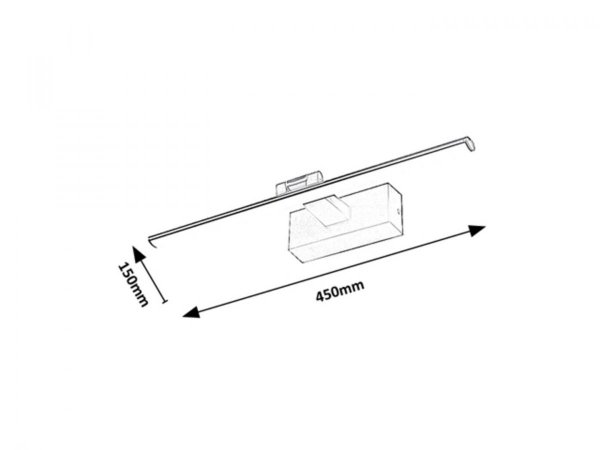 RABALUX GATEN 78001 KINKIET NAD LUSTRO DO ŁAZIENKI LED CZARNY REGULOWANY