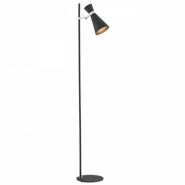 ARGON ARGON LUKKA 3895 LAMPA PODŁOGOWA 1 PŁ. CZARNY STRUKTURA, EL. CHROMOWANE