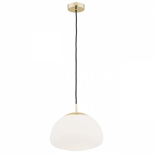 ARGON TRINI 4316 LAMPA WISZĄCA CZARNA MOSIĄDZ ZŁOTA Z BIAŁYM KLOSZEM