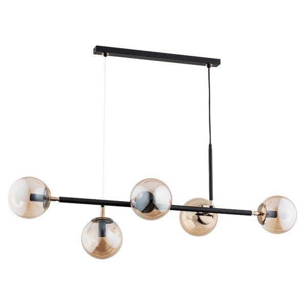 ALFA SOSNOWSCY DANSA BLACK 63020 LAMPA WISZĄCA CZARNA SZKLANE BURSZTYNOWE KULE