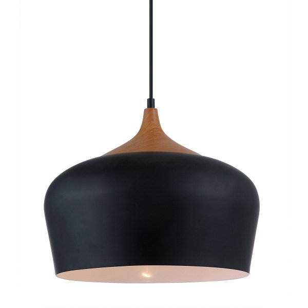 ITALUX BRITTA MDM-2681/1L BK LAMPA WISZĄCA CZARNA METALOWA KOPUŁA