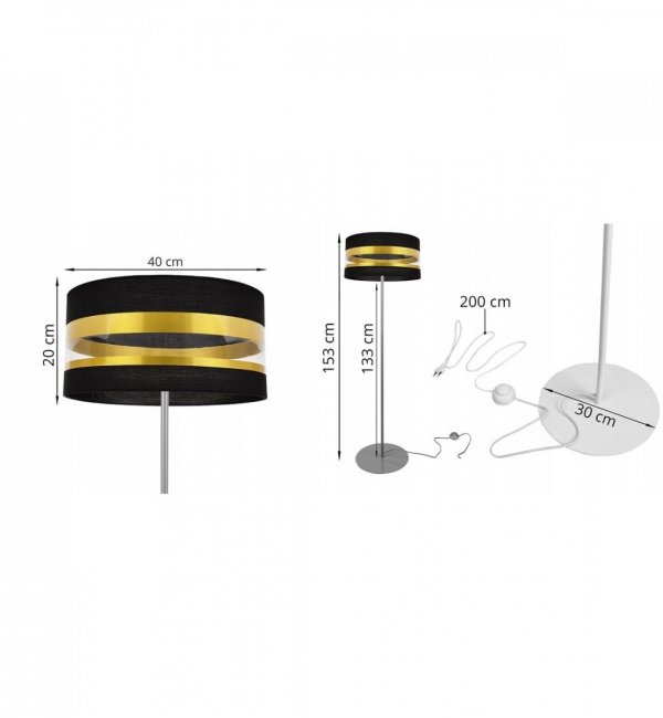Lampa podłogowa  - INTENSE GOLD 2280/40/LS LIGHT HOME