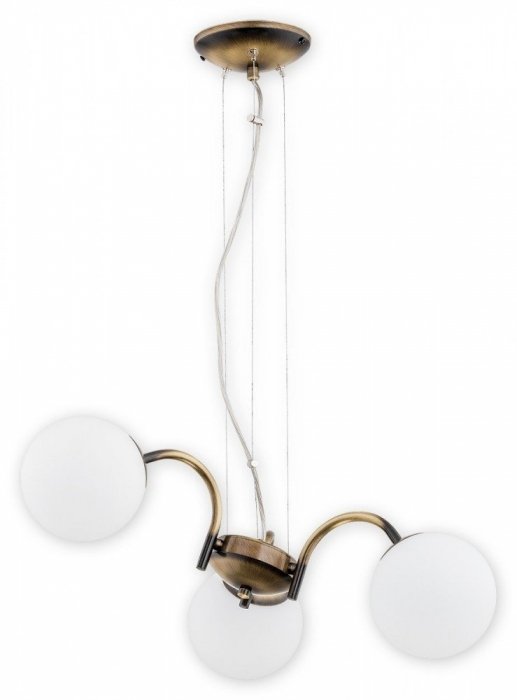 LAMPA WISZĄCA KLASYCZNA PATYNA KULE BIAŁE LEMIR NOL 