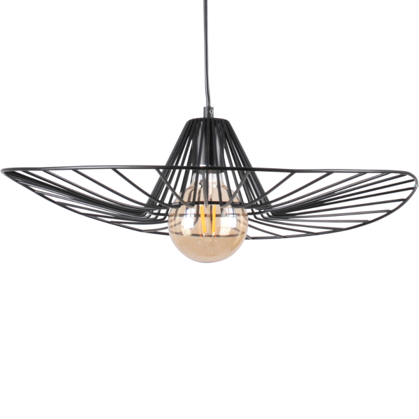 GOLDLUX POLUX ABANO 317186 LAMPA WISZĄCA KAPELUSZ HAT CZARNY DUŻY 50CM