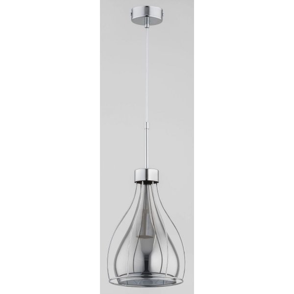 ALFA SOSNOWSCY LOTAR 60851 LAMPA WISZĄCA NOWOCZESNA CHROM SREBRNA Z KLOSZEM