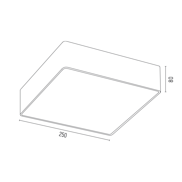 ARGON ATLANTIS 4050 PLAFON LED MAŁY ZŁOTY POŁYSK BIAŁE WYKOŃCZENIE KWADRATOWY