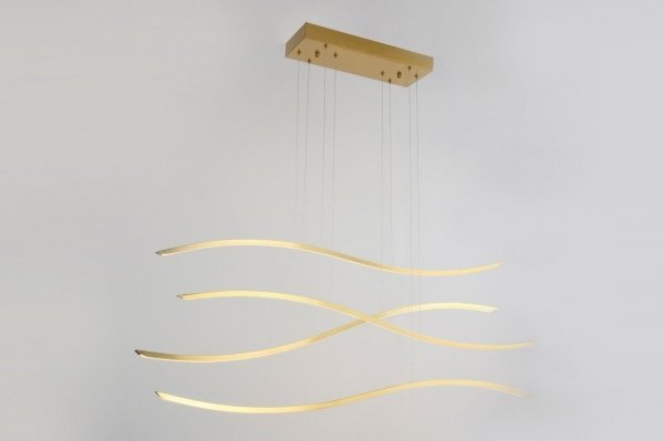 AZZARDO WAVES AZ4058 LAMPA WISZĄCA ZŁOTA MINIMALISTYCZNA