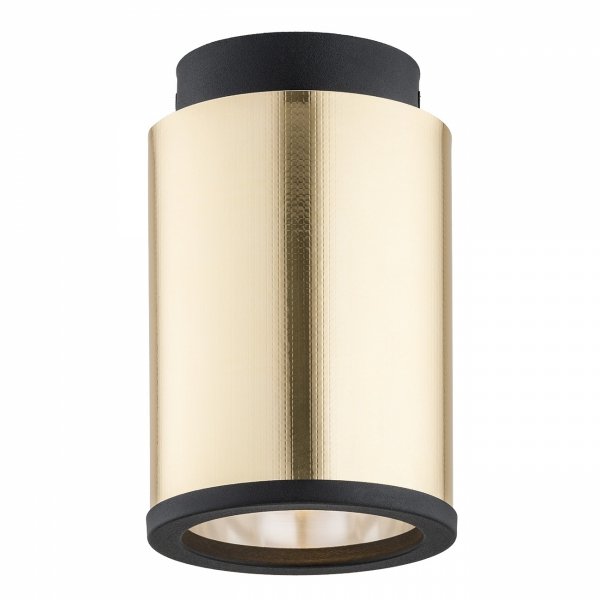 LAMPA SUFITOA SPOT PLAFON CZARNO ZŁOTY 10CM TUBA DO SALONU SYPIALNI KUCHNI ARGON HERMAN 4280